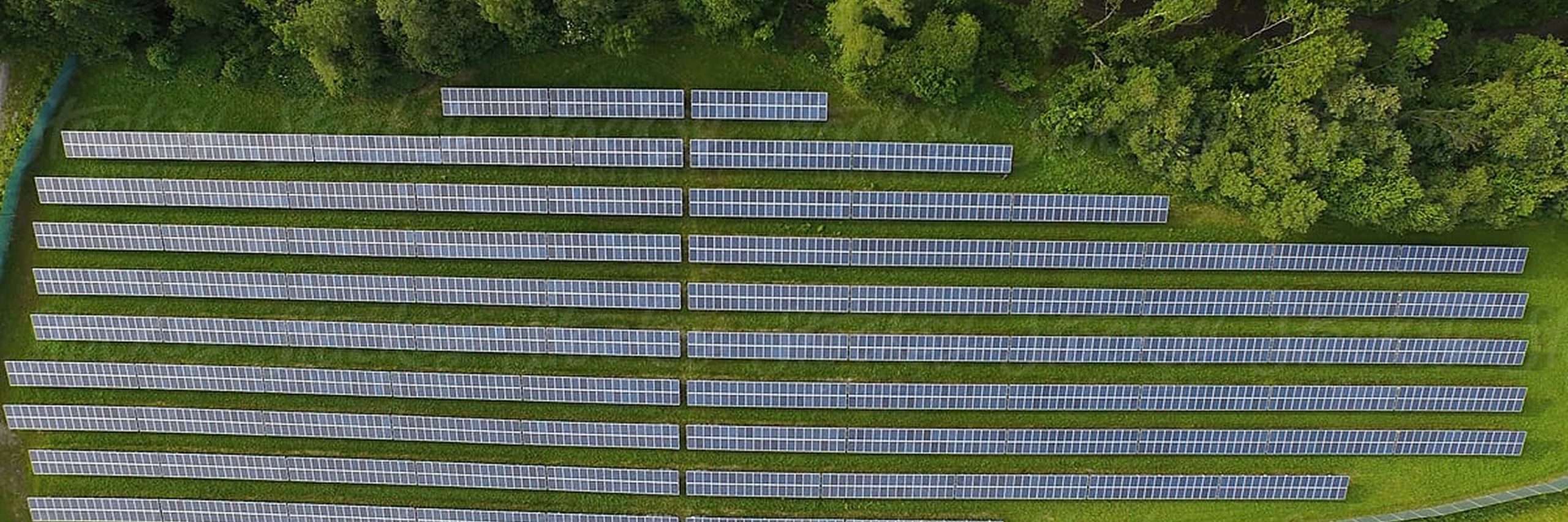 Neatly organized solar panels